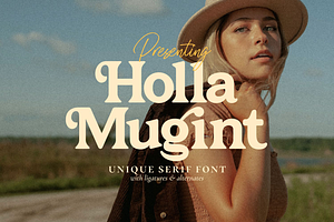 Holla Mugint - Unique Serif Font