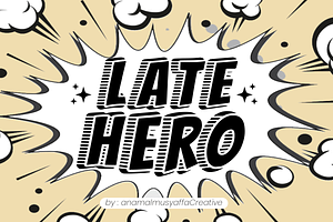 Late Hero - Display Font, a Font by KiddoGlyphs Studio