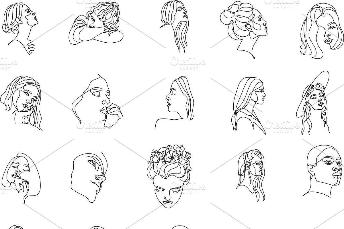 Woman Minimal Line Art Collection, an Illustration by velychko.ua (Photo 16 of 18)