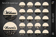 20 svg floral Welcome sign bundles, a Graphic by CncCutModel (Thumbnail 1 of 4)