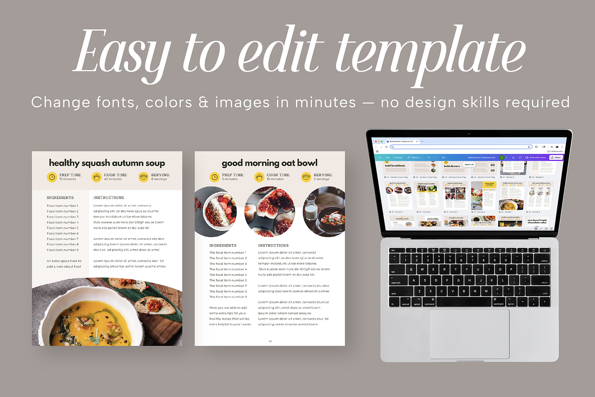 Food Creator Cookbook Template, a Magazine Template by Studio Soluna (Photo 10 of 10)