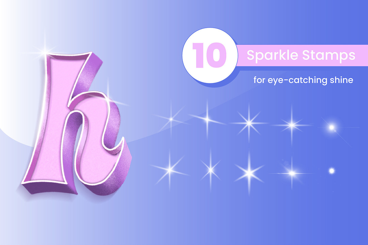 Sparkle & Shine Procreate Brushset, a Brush Add-On by Unfettered Letters (Photo 5 of 7)