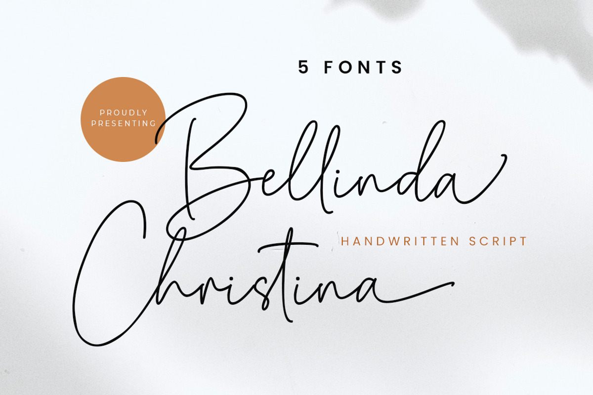 Bellinda Christina + 5 Font Style, a Script Font by Bluestype Studio (Photo 1 of 15)