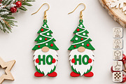 Christmas Gnome Earrings Laser Cut, a Seasonal Illustration by Canvas Craft (Thumbnail 1 of 4)