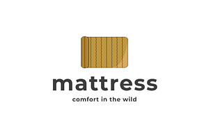 camping mattress logo icon vintage, a Branding & Logo Template by Pyruos ID