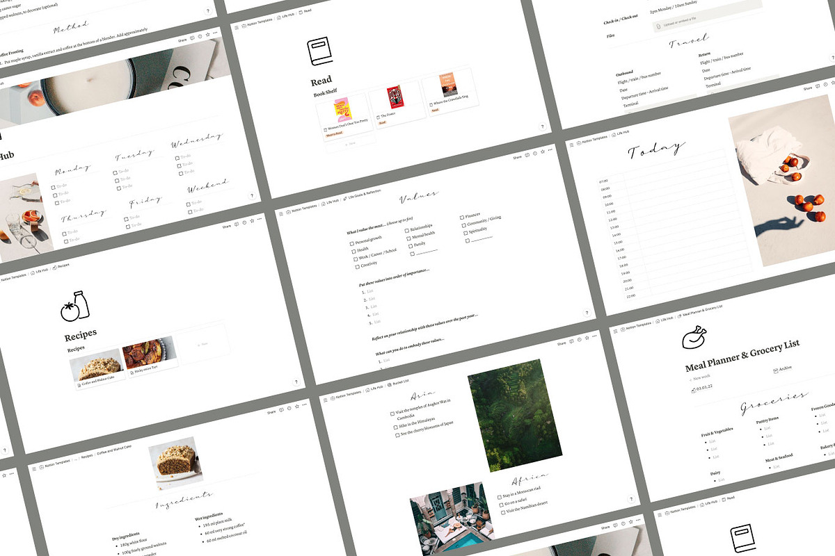 Personal Organisation Hub on Notion, a Templates & Theme by HASU Design (Photo 2 of 3)