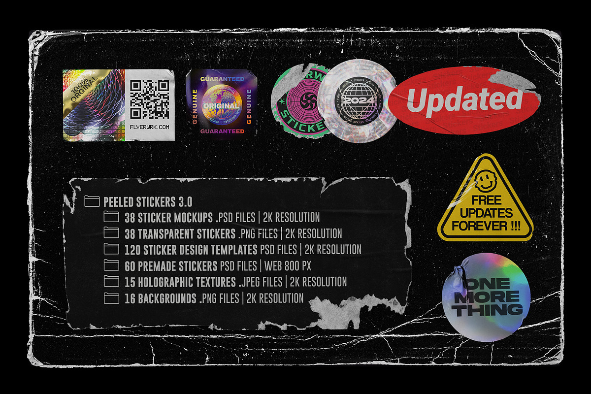 Peeled Paper Stickers, a Product Mockup by FLYERWRK (Photo 13 of 13)