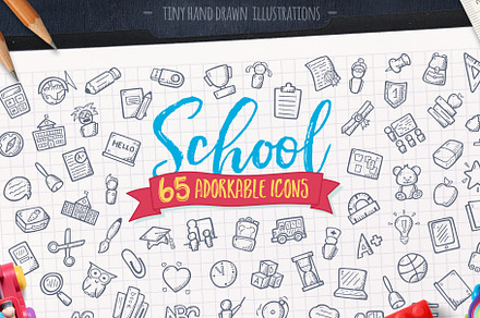 School - Hand Drawn Icons, an Icon by Good Stuff No Nonsense