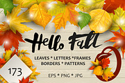 Autumn leaves vector collection, a Seasonal Illustration by VaraNa Art (Thumbnail 1 of 15)