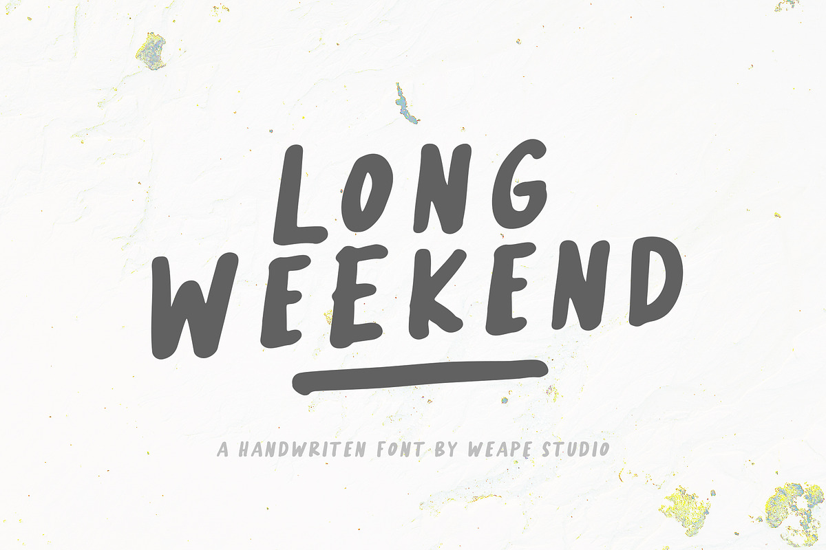 Long Weekend - Handwritten Font, a Font by Weape Studio (Photo 1 of 8)