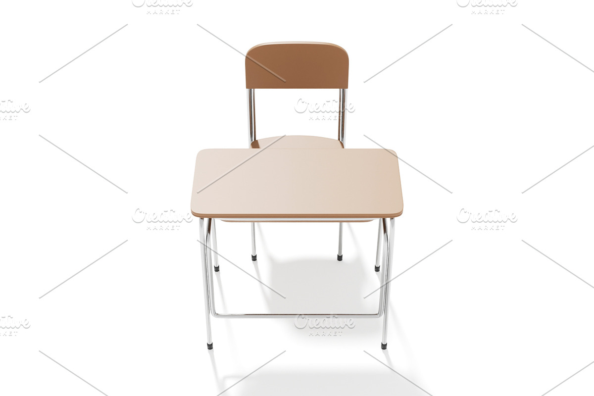 School Chair 3D Model, a Furniture 3D Model by mrfauzi (Photo 9 of 13)