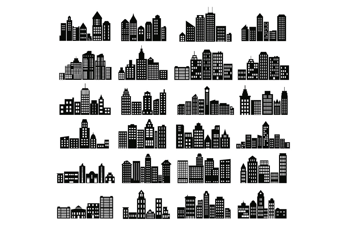 A vector landscape of buildings, an Object Graphic by AlexZeL (Photo 1 of 5)