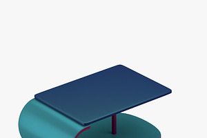 Modern U-shaped Table