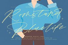 Romstand Bluelife Modern Script Font