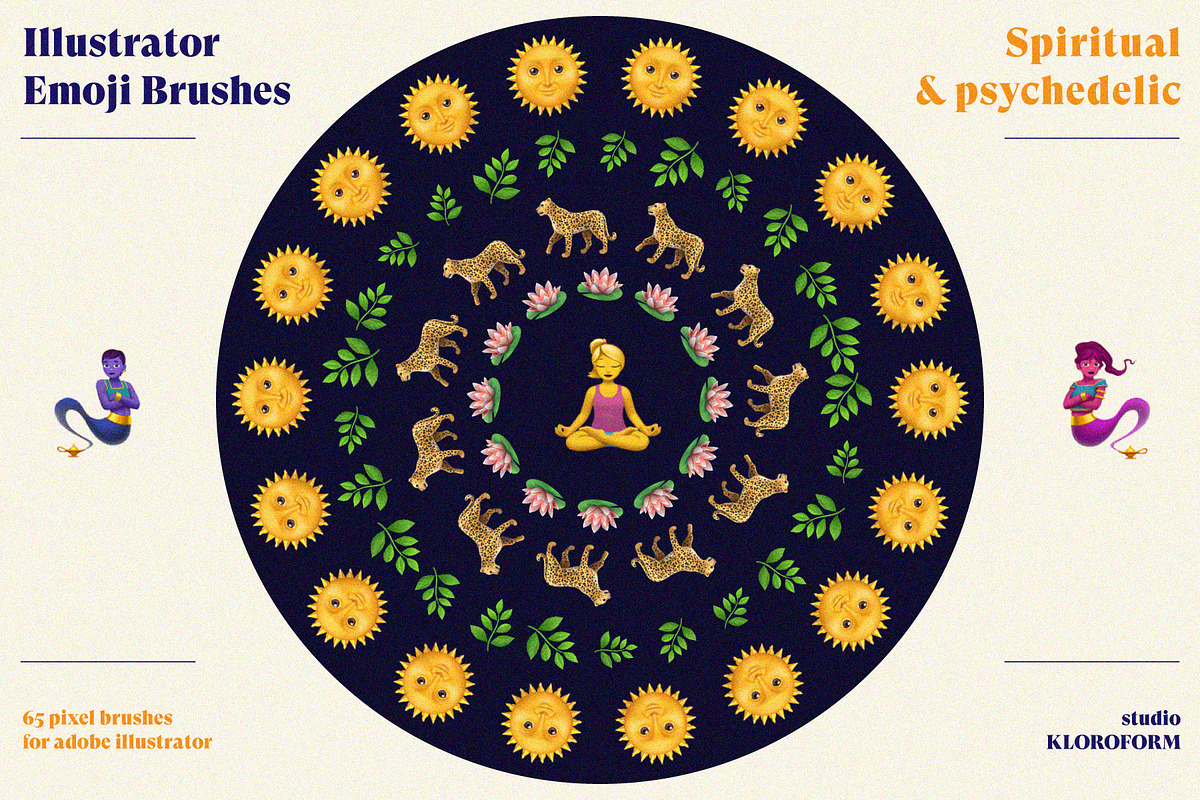 Spiritual, Psychedelic Emoji Brushes, a Brush Add-On by kloroform (Photo 1 of 10)