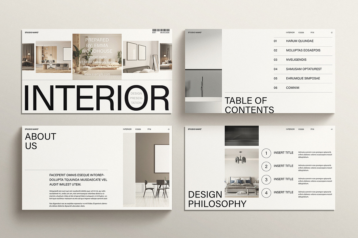 Interior Presentation Template, a Presentation Template by E-Type