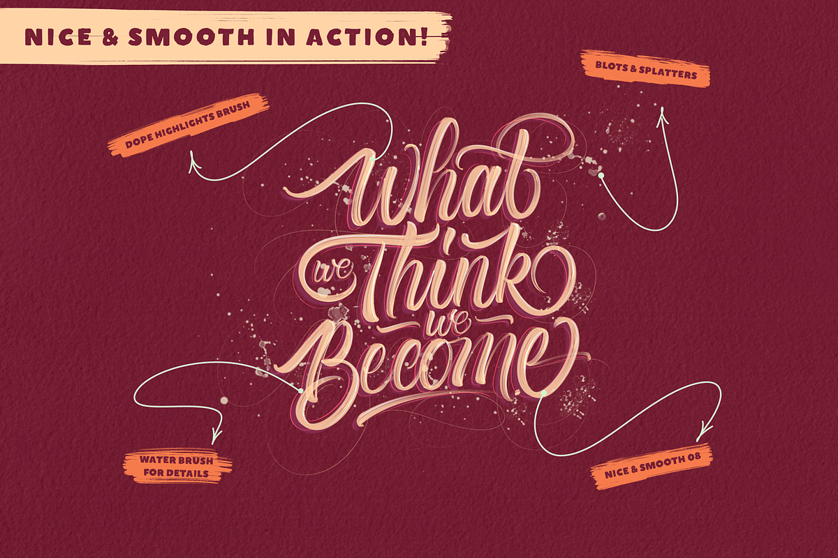 CalligraFUN Brushes For Procreate, a Brush Add-On by Lettering Daily (Photo 6 of 19)