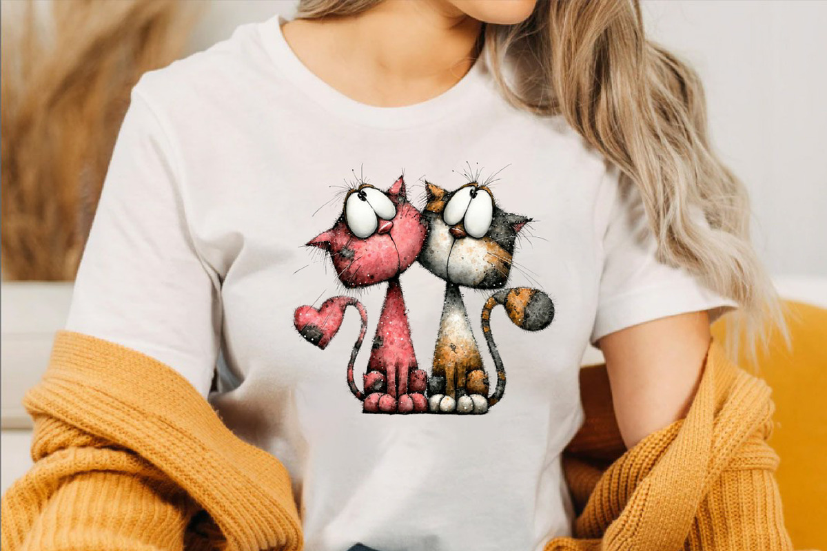 Whimsical Valentine's Cats Clipart B, an Illustration by SVGArt (Photo 2 of 8)