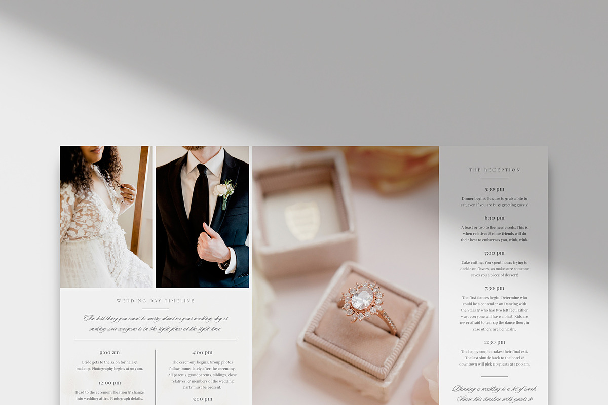 Canva Wedding Day Timeline, a Flyer Template by roselindoco (Photo 1 of 2)
