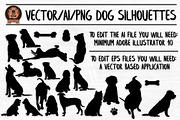 Vector Dog Silhouettes - AI/EPS/PNG, an Animal Illustration by VizualStorm (Thumbnail 3 of 3)