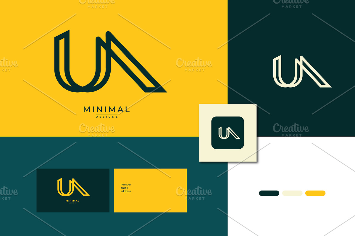 Monogram icon logo UA, a Branding & Logo Template by idesign_4u