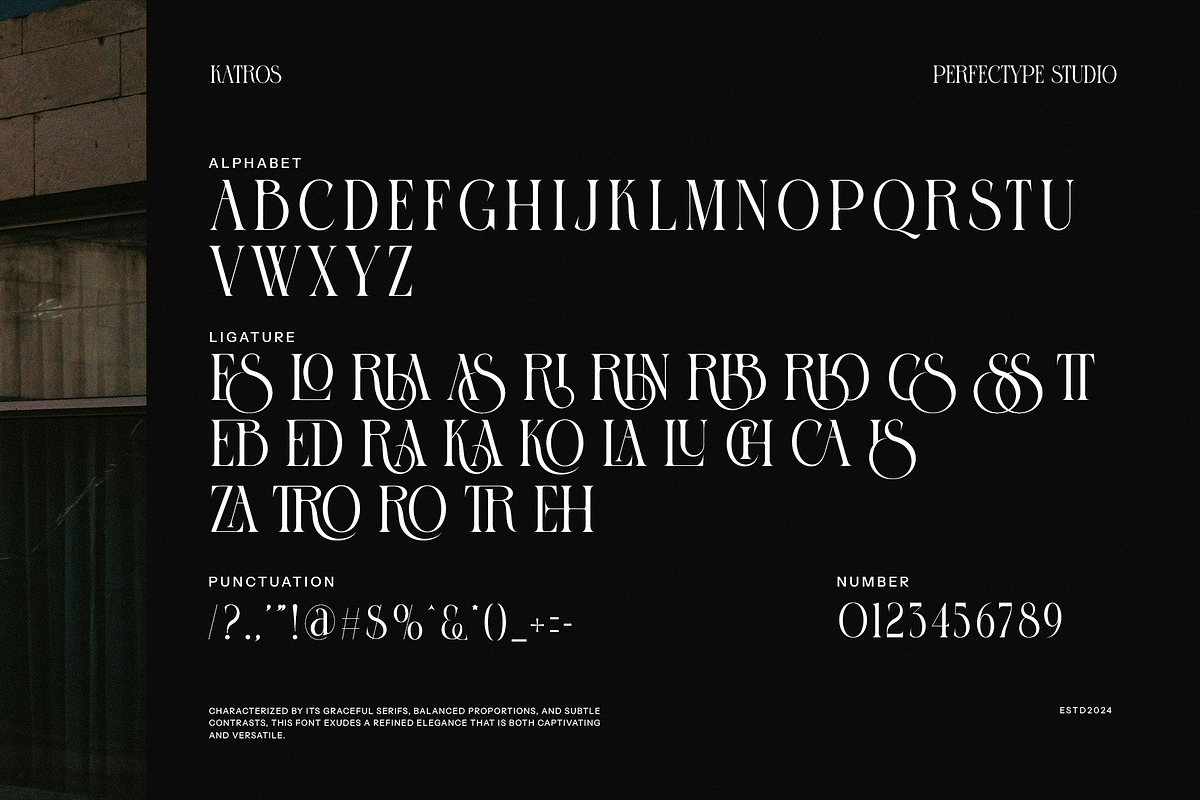 Katros Elegant Serif Font, a Serif Font by Perfectype (Photo 8 of 8)