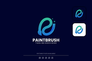 Paintbrush Gradient Logo, a Branding & Logo Template by Artnivora.Std