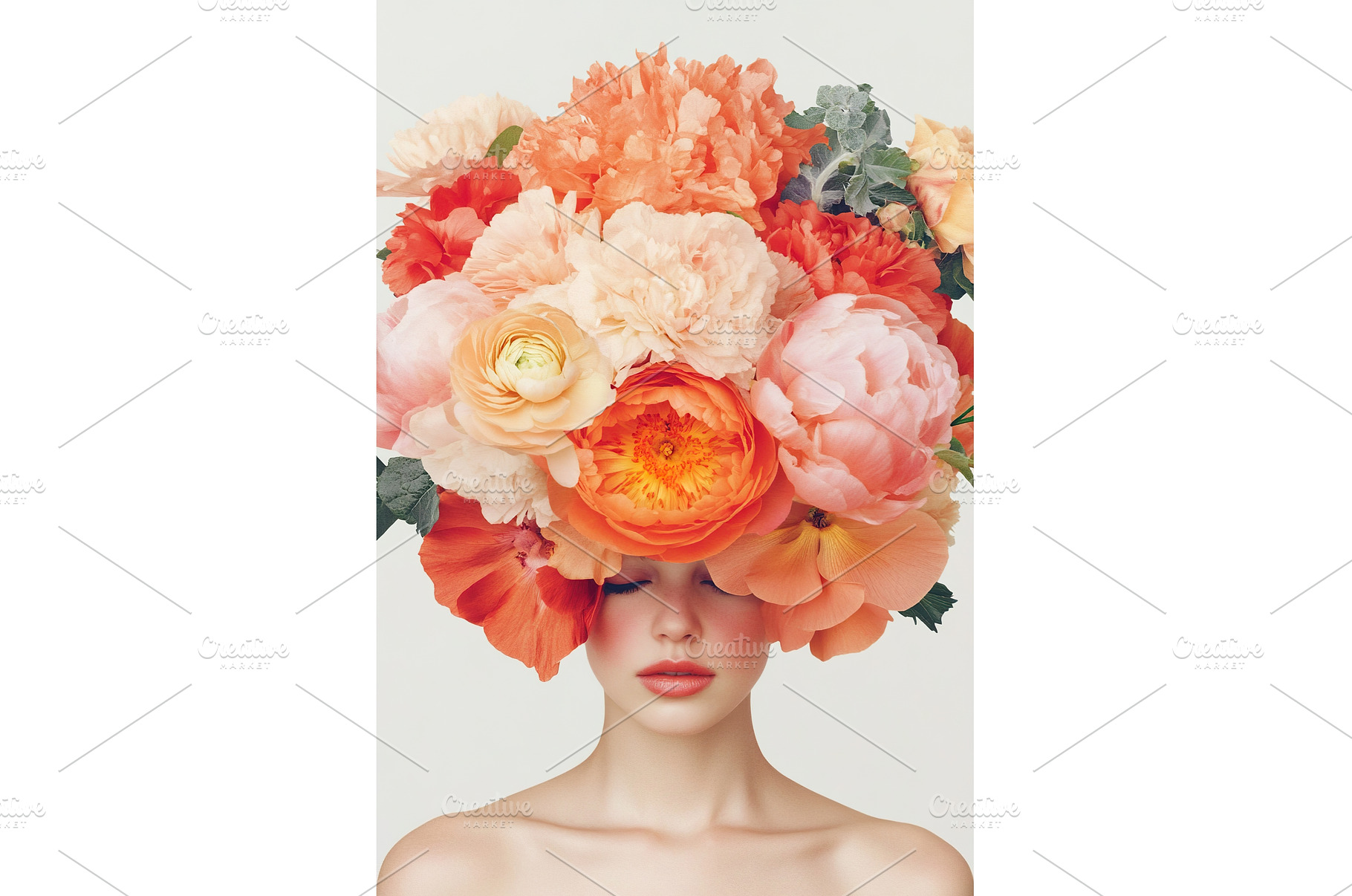 Female with vibrant floral headpiece, a Beauty & Fashion Photo by Lermont51
