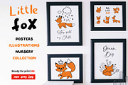Little Brave Fox. Nursery poster kit, an Animal Illustration by Sopelkin (Thumbnail 1 of 5)