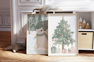 MODERN CHRISTMAS Art Prints