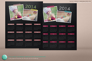 Chalkboard Calendar Psd Template