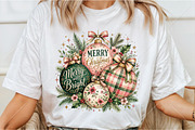 Preppy Merry Christmas Ornament PNG, a Seasonal Illustration by Canvas Craft (Thumbnail 3 of 6)