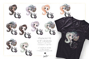 Halloween Gothic Mermaids Sea Bundle, a Seasonal Illustration by KaramfilaS (Thumbnail 3 of 8)