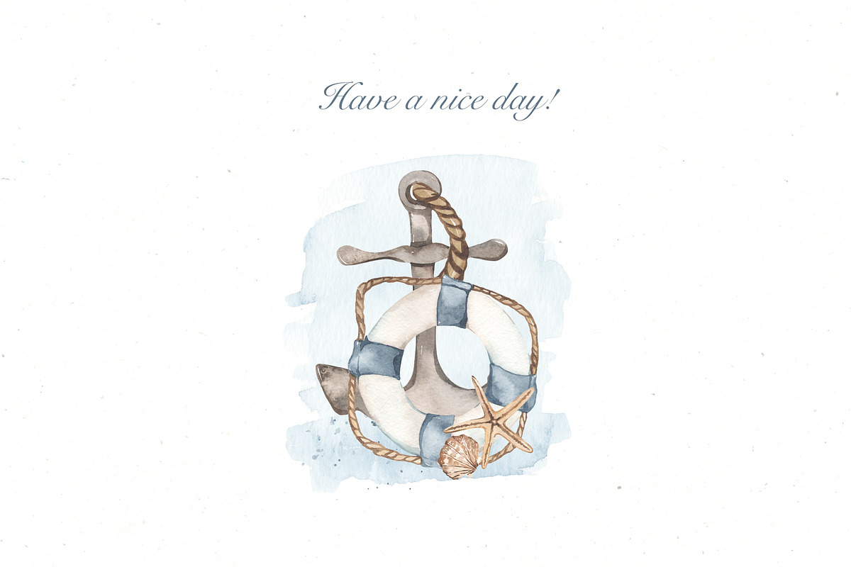 Nautical watercolor collection, a Transportation Illustration by Marina Ermakova (Photo 13 of 13)