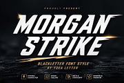 Morgan Strike, a Blackletter Font by Yoga Letter (Thumbnail 1 of 11)