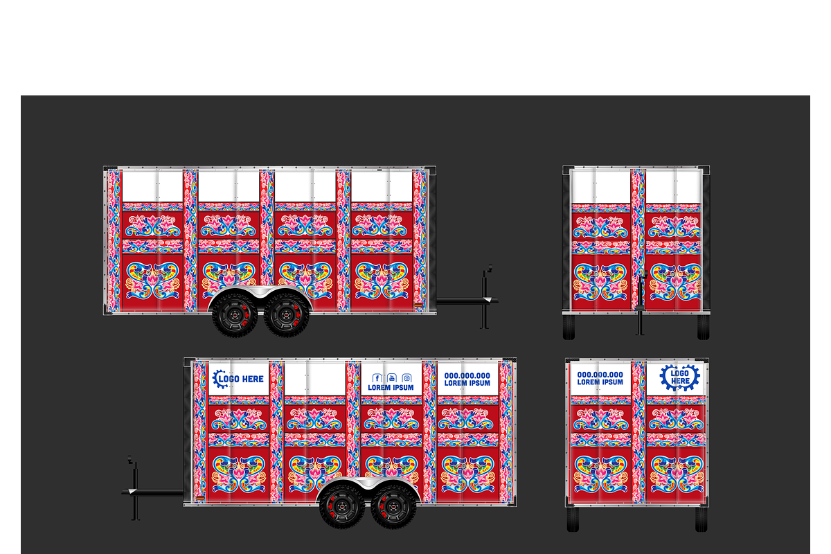 Vibrant Food Truck Mockup, an Object Illustration by CarWrap design (Photo 3 of 4)
