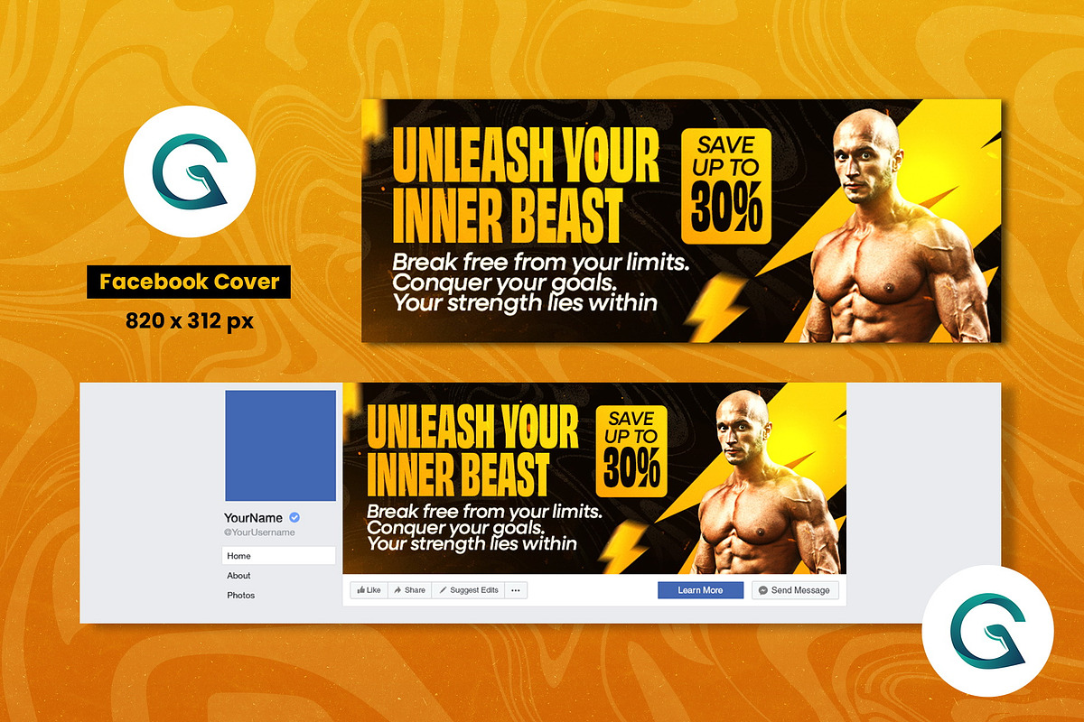 Gym Fitness Social Media Template preview 4