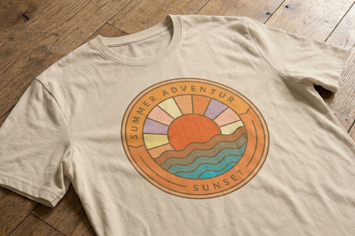 Summer Adventur Sunset Ocean Waves, a Branding & Logo Template by Saba Vector (Photo 2 of 3)