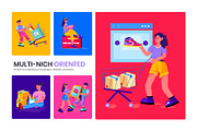 Shopping Illustration Set, a Person Illustration by Prosymbols (Thumbnail 4 of 8)