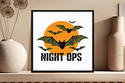 Camo Bats Halloween Sublimation, an Illustration by DreamCafeArt (Thumbnail 2 of 6)