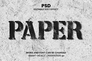 Grunge Paper Text Effect Style PSD, a Layer Style Add-On by bdrobin