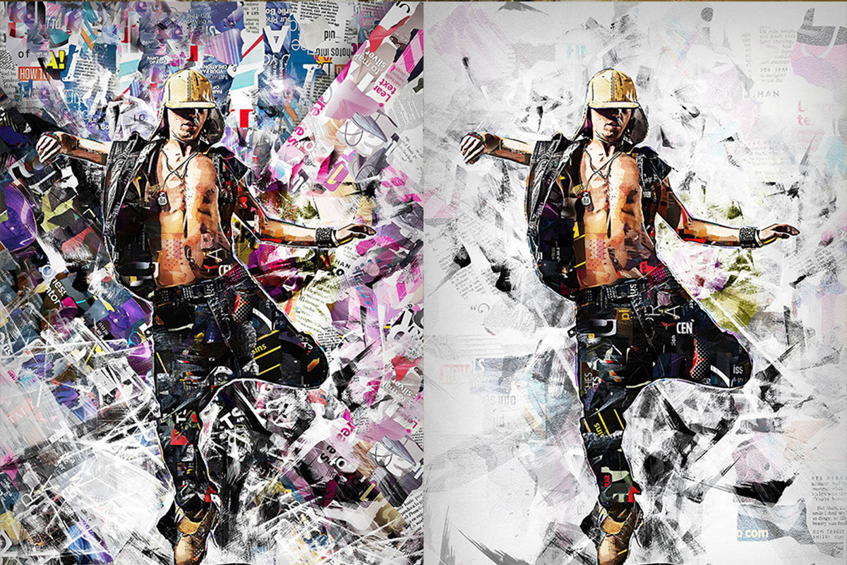 Collage Art Photoshop Action, an Action Add-On by GorynArt (Photo 7 of 18)