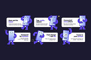 Mascot of mobile phone set, cards, a Technology Illustration by PaperTrident (Thumbnail 4 of 4)
