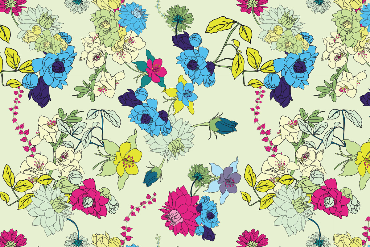 Botanical Seamless Vector, a Pattern Graphic by Ania Illustration (Photo 9 of 9)