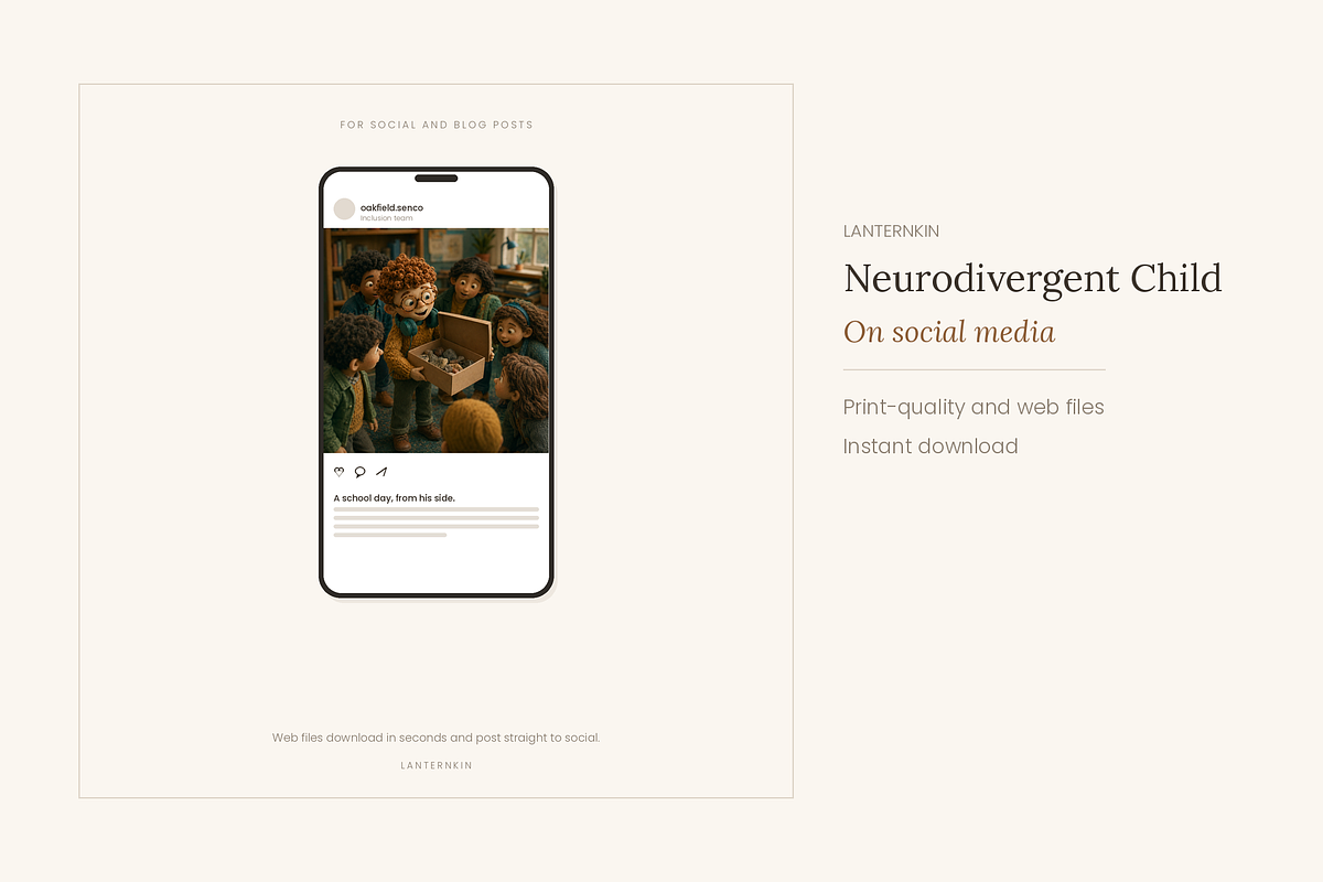 Neurodivergent Child Illustrations, a Person Illustration by LanternkinStudio (Photo 3 of 13)
