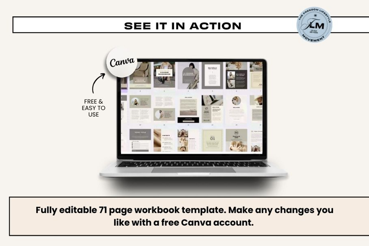 Course Workbook - Black and Beige, a Social Media Template by Freedom Business Shop (Photo 5 of 11)