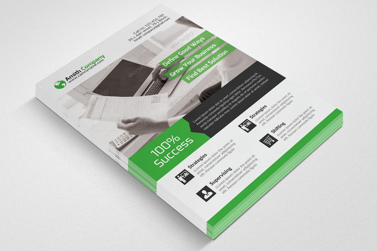 Creative Business Flyer Template, a Flyer Template by Psd Templates (Photo 2 of 3)