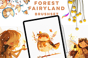 FOREST FAIRYLAND Procreate Brushes, a Brush Add-On by Warm Cozy Cottage (Thumbnail 5 of 6)