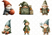 Cute Christmas Baby Gnome Clipart, an Illustration by Black Bird Studio (Thumbnail 4 of 6)