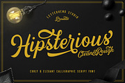 Hipsterious Typeface, a Script Font by Letterhend Studio (Thumbnail 1 of 8)